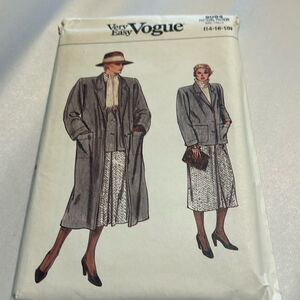 NIP Very Easy Vogue # 9084 Misses’ Jacket, Coat, Skirt  14-18 From 1985 Pattern